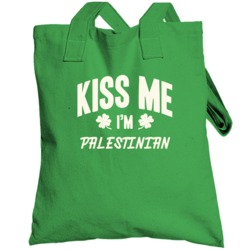 Kiss Me I'm Palestinian Proud Patriotic Nationality Totebag
