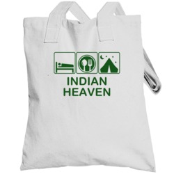 Indian Heaven Camping Outdoor Eat Sleep Nature Cool Camper Totebag