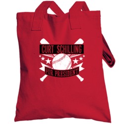 Curt Schilling For President Arizona Baseball Player Funny Totebag