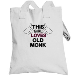 Old Monk This Girl Loves Drinking Cool Party Totebag