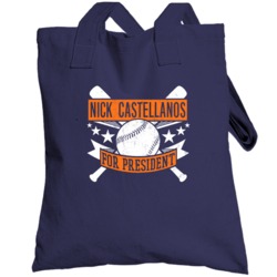 Nick Castellanos For President Detroit Baseball Player Funny Totebag