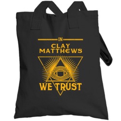 Clay Matthews We Trust Sports Football Green Bay Fan Totebag