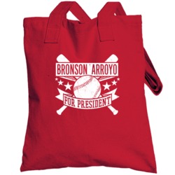 Bronson Arroyo For President Cincinnati Baseball Player Funny Totebag