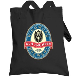 Ringwood Brewery Old Thumper Extra Special Ale Beer Logo Totebag
