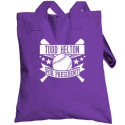 Todd Helton For President Colorado Baseball Player Funny Totebag