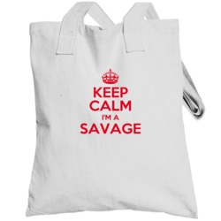 Family Savage Keep Calm and Carry On Baby One Piece Bodysuit Totebag