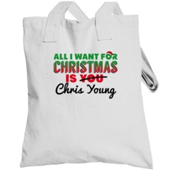 All I Want For Christmas Is Chris Young Boston Baseball Funny Totebag