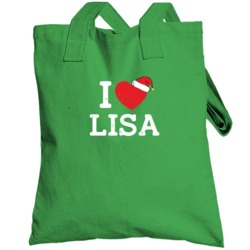 I Heart Love Lisa Christmas Cute Custom Name Family Friend Gift Toteba