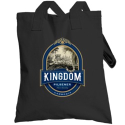 Kingdom Beer Pilsner Brewery Cambodia Alcohol Cheetah Logo Totebag