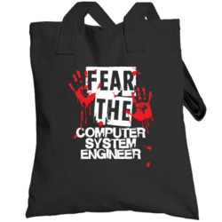 Computer System Engineer Fear The Worker Funny Scary Custom Job Toteba
