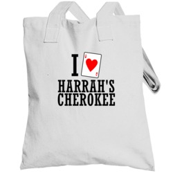 I Heart Harrah's Cherokee Gambling Totebag