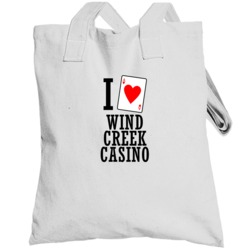I Heart Wind Creek Casino Gambling Totebag