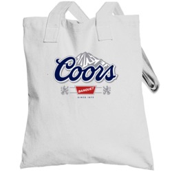 Coors Banquet Beer Cool Brewery Mountain Logo Totebag