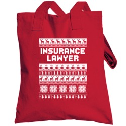 Insurance Lawyer Ugly Christmas Sweater Job Work Custom Gift Totebag