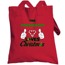 This Pharmacist Loves Christmas Cool Holiday Job Gift Totebag