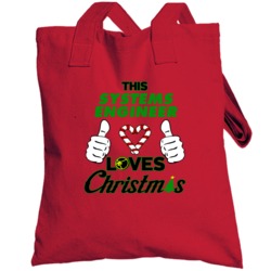 This Systems Engineer Loves Christmas Cool Holiday Job Gift Totebag