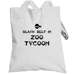 Black Belt In Zoo Tycoon Funny Video Game Totebag