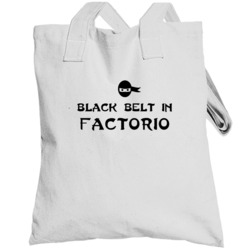 Black Belt In Factorio Funny Video Game Totebag