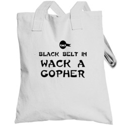 Black Belt In Wack A Gopher Funny Video Game Totebag