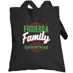 Figueroa Family Christmas Love Holidays Custom Last Name Gift Totebag
