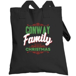 Conway Family Christmas Love Holidays Custom Last Name Gift Totebag