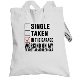 Single Taken Working On My Ferret Armoured Car Funny Car Totebag
