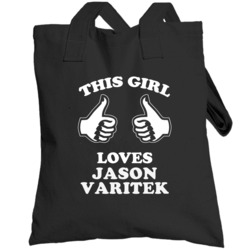 This Girl Loves Jason Varitek Boston Baseball Player Fan Totebag