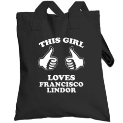 This Girl Loves Francisco Lindor Cleveland Baseball Player Fan Totebag