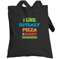 I Like Pizza Sleep And Outlast Favorite Video Game Cool Totebag
