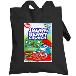 Smurf Berry Crunch Retro 80s Cereal Totebag