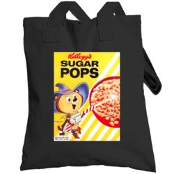 Sugar Pops Retro 80s Cereal Totebag