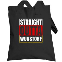 Straight Outta Wunstorf German City Germany Grunge Parody Totebag