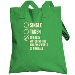 Single Taken Watching The Amazing World Of Gumball Totebag