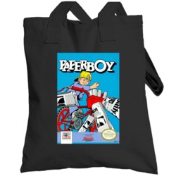 Nintendo Nes Paper Boy Retro 80s Video Game Cover Totebag