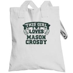 This Girl Loves Mason Crosby Green Bay Football Sports Athlete Totebag