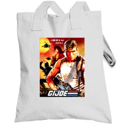 GI Joe Classic 80s Dolph Lundgren Action Movie Poster Totebag