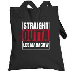 Straight Outta Lesmahagow England City Grunge Parody Totebag