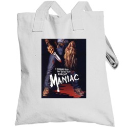 Maniac Classic 80s Slasher Horror Movie Poster Totebag
