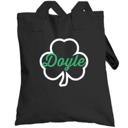 Doyle Ireland Lucky Clover Custom Irish Last Name St Patricks Day Tote