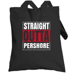 Straight Outta Pershore England City Grunge Parody Totebag