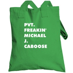 Pvt Freakin' Michael J Caboose Red Vs Blue Tv Character Totebag