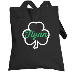Flynn Ireland Lucky Clover Custom Irish Last Name St Patricks Day Tote