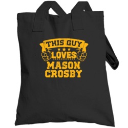 This Guy Loves Mason Crosby Green Bay Football Sports Athlete Totebag