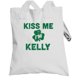 Kiss Me I'm Kelly Funny St Patricks Day Irish Beer Drinking Totebag