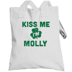 Kiss Me I'm Molly Funny St Patricks Day Irish Beer Drinking Totebag