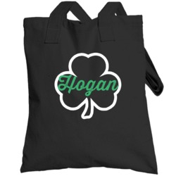 Hogan Ireland Lucky Clover Custom Irish Last Name St Patricks Day Tote