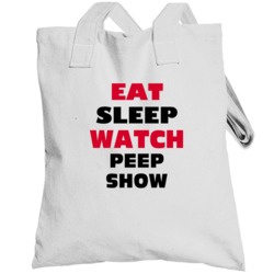 Eat Sleep Watch Peep Show Tv Show Totebag