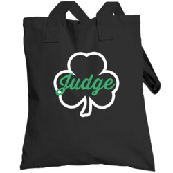 Judge Ireland Lucky Clover Custom Irish Last Name St Patricks Day Tote