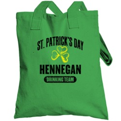 Hennegan Irish Last Name Beer Drinking Team St Patricks Day Totebag