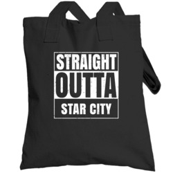 Straight Outta Star City Fictional Places Parody Totebag